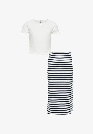 ONLY GIRLS SKIRT KOGNELLA SKIRT MIDI SKIRT SET - Mini skirts - cloud dancer