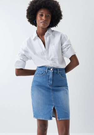 SECRET GLAMOUR PUSH IN - Mini skirt - blue