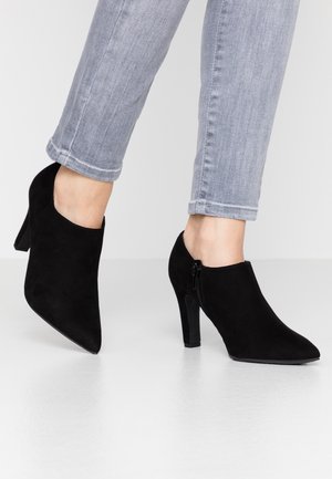 New Look Kotníková obuv na vysokém podpatku - black