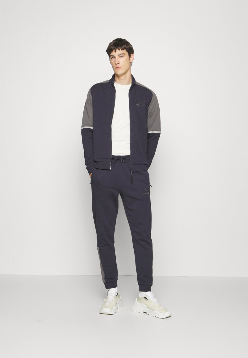 navy armani tracksuit