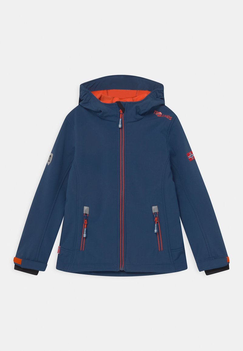 TROLLKIDS TROLLFJORD UNISEX - Soft shell jacket - mystic blue/orange