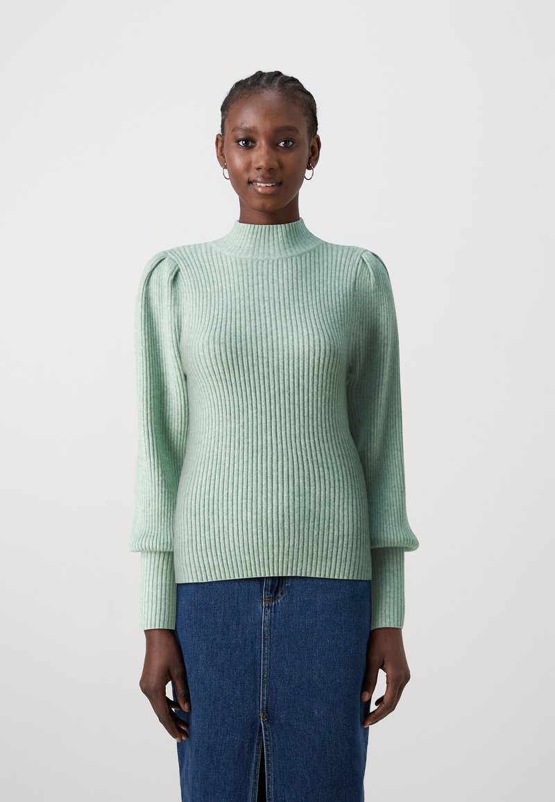 ONLY ONLKATIA HIGH NECK - Jumper - basil melange