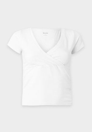 Hollister Co., V NECK - T-shirt basic - white