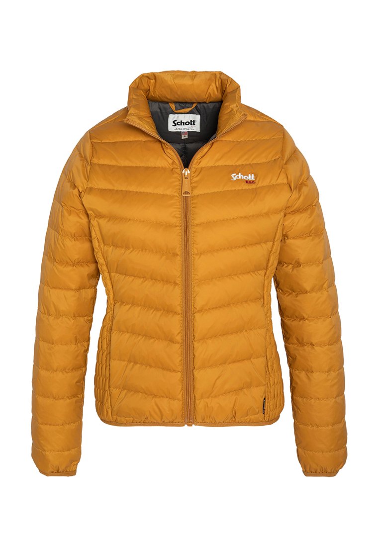 Schott Gewatteerde jas okergeel