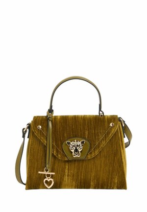 HANDLE  - Geantă de mână - olive green velvet
