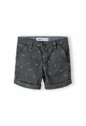 SHORT LEG WITH PRINT - Jeansshorts - dark grey