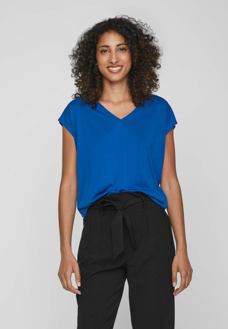 VILA VIMODALA V NECK - Camiseta básica - lapis blue