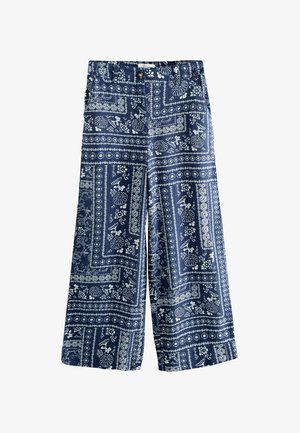 Next, Bukser - navy blue ecru print