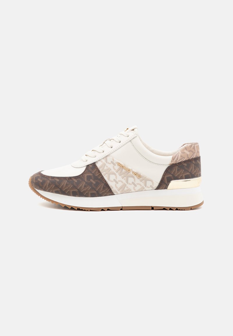 michael michael kors allie wrap logo leather trainers