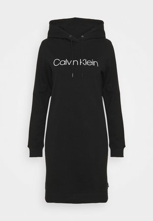 CORE LOGO HOODIE DRESS - Žerzejové šaty - black