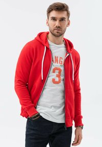 Ombre ZIP-UP  - Sweatjacke - light red