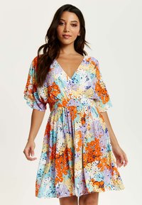 Liquorish FLORAL PRINT WITH OPEN BACK - Day dress - multi coloured