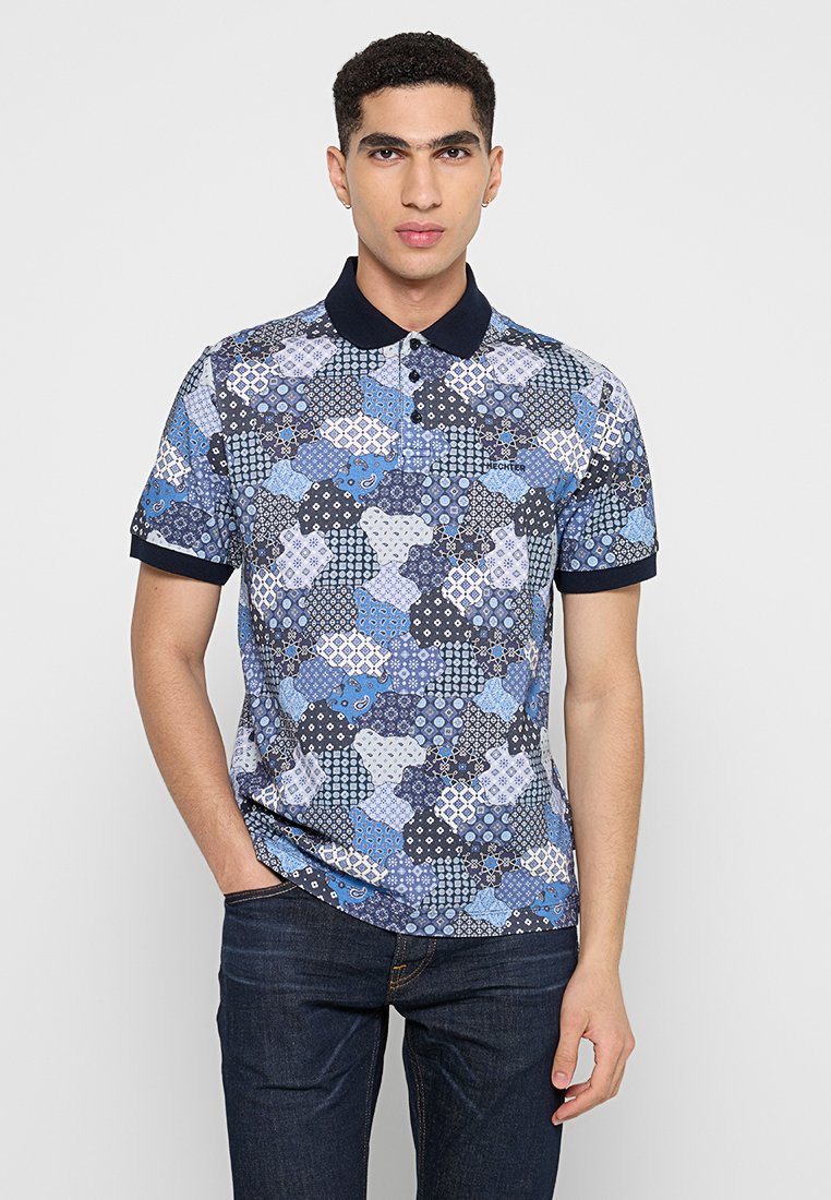 Hechter Paris Poloshirt blauwgrijs