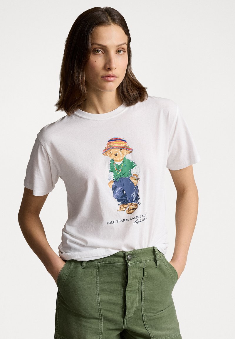 Polo Ralph Lauren POLO BEAR COTTON JERSEY TEE - Camiseta estampada - white