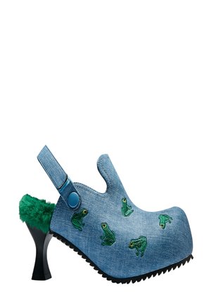 Koi Footwear RIBBIT FROG - Μιουλ με τακούνι - denim