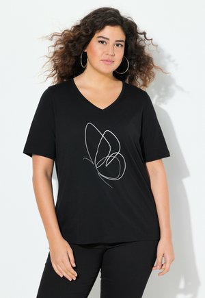 SINGLE LINE ANIMAL SHORT SLEEVE GRAPHIC - Print T-shirt - black