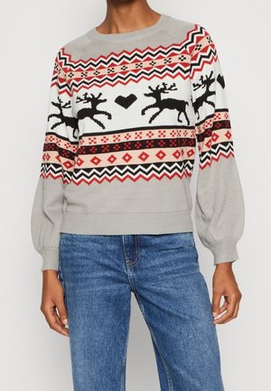 Pullover - mottled light grey
