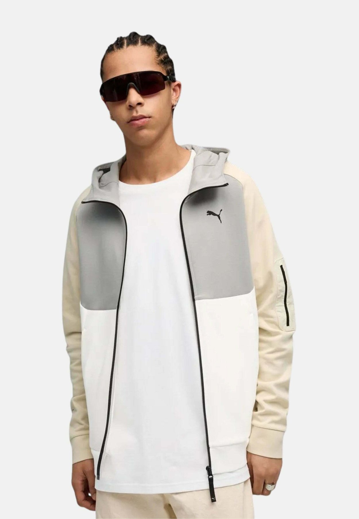 PUMA SUDADERA CON CAPUCHA Y CREMALLERA PUMATECH FZ - Sudadera con cremallera - alpine snow