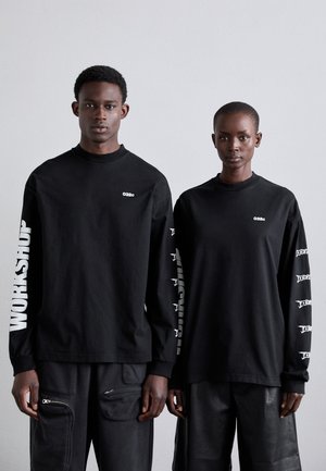 NERVE SHATTER BOXY LONGSLEEVE UNISEX - Long sleeved top - faded black
