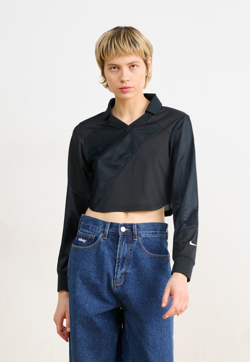 Nike Sportswear - STREET CROP - Ilgarankovis viršutinės dalies drabužis - black, Padidinti
