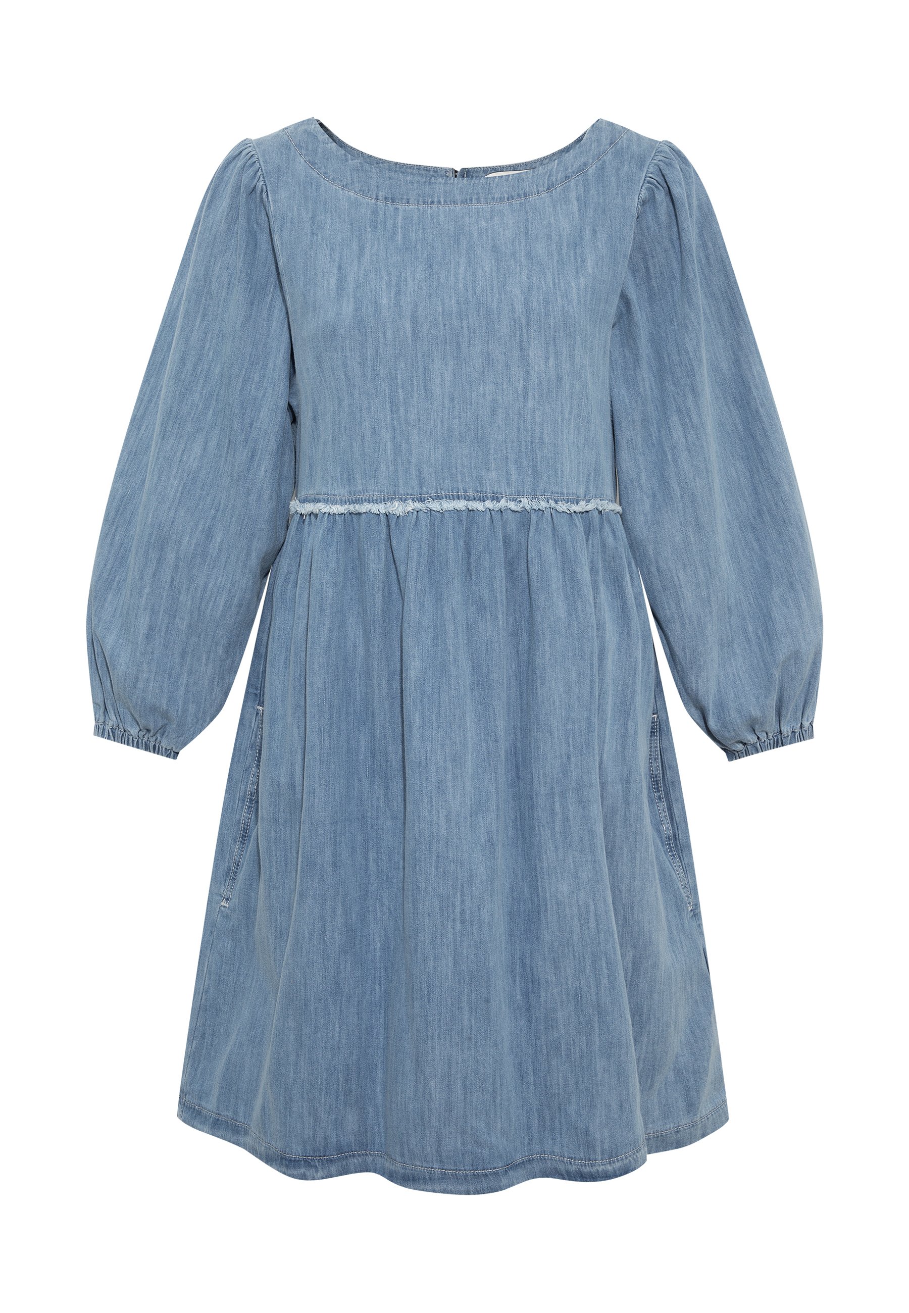 【&lovehelloさま専用】Blue DenimApron Dress Wilma dress 4282 Short Dress - 1001 Light Blue