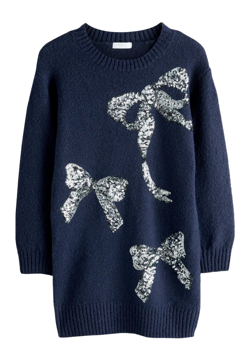 Next REGULAR FIT - BOW EMBELLISHED - Abito in maglia - navy
