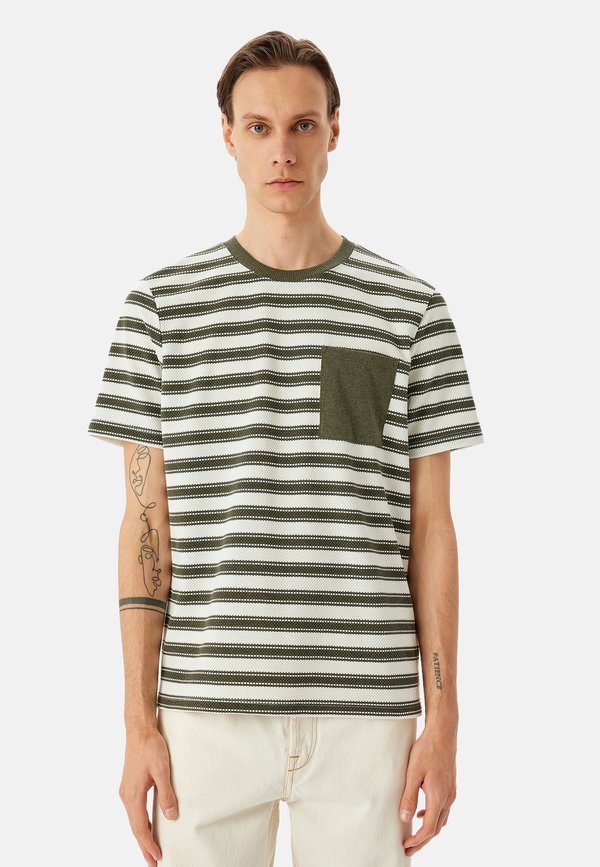 STRIPED - T-Shirt basic - khaki