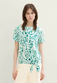 TOM TAILOR DENIM Print T-shirt - abstract white dot print
