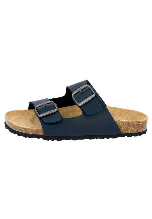 Pantolette flach - marine