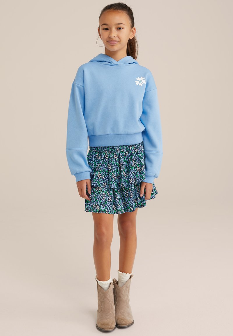 WE Fashion - Džemperis su gobtuvu - light blue, Padidinti