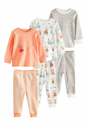 Next, REGULAR FIT - SNUGGLE PYJAMAS 3 PACK UNISEX SET - Pyjamas - ecru peach