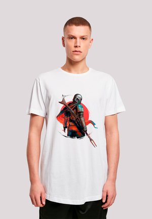 STAR WARS THE MANDALORIAN BLASTER RIFLE - PREMIUM KRIEG DER STER - Print T-shirt - white