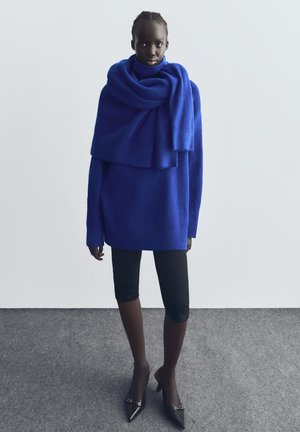 Bershka OVERSIZED HIGH-NECK - Pulóver - dark blue