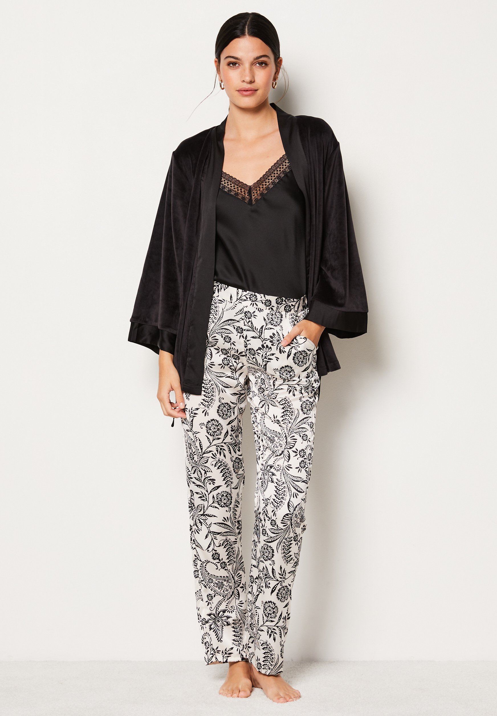 Etam Pyjama Set Pyjama Pieces 3-Piece Satin Pyjamas SETY IMP FD