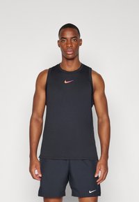 Nike Performance COURT SLAM TANK  - Top - black/light wild mango