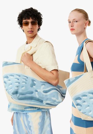 Lacoste, LACOSTE SAC CABAS XL ANNA MIXTE BLANC NATUREL - Cabas - blanc naturel clair t
