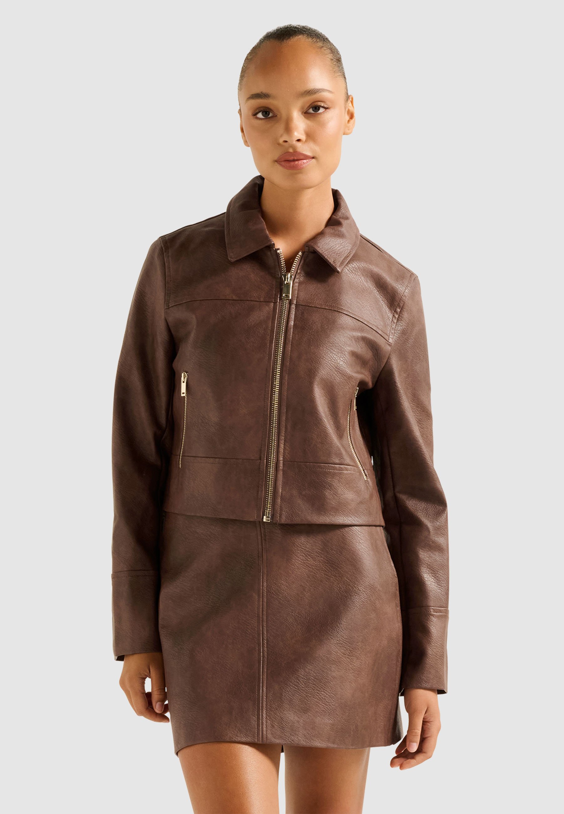 ジャケット・アウター euw jacket set up one-piece / brown Universal Works Mens Winter Sherpa N1 Jacket Chocolate Brown