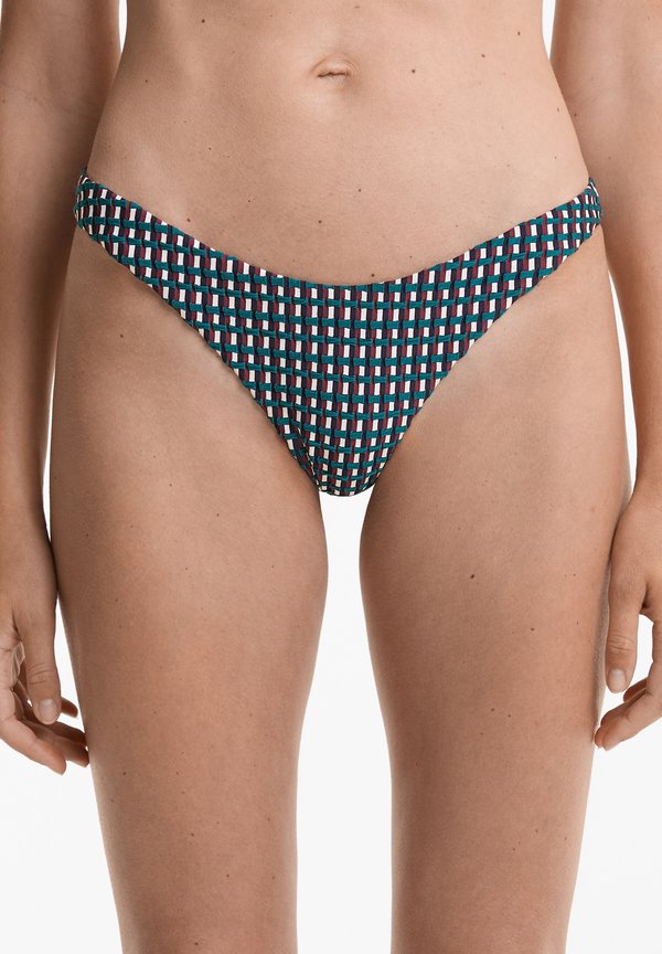 MEDIUM-COVERAGE U-CUT THREE COLOUR JACQUARD - Bikini-Hose