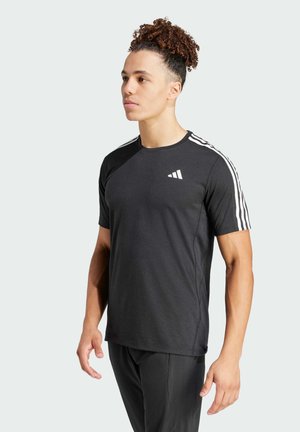 OWN THE RUN 3-STRIPES - T-Shirt print - black