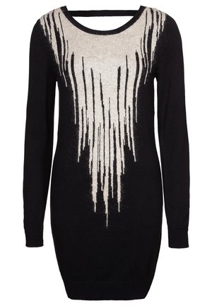 Stickad klänning - black