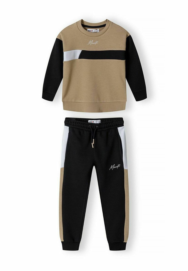 MINOTI CREW NECK AND JOGGERS SET - Survêtement - beige black/beige ...