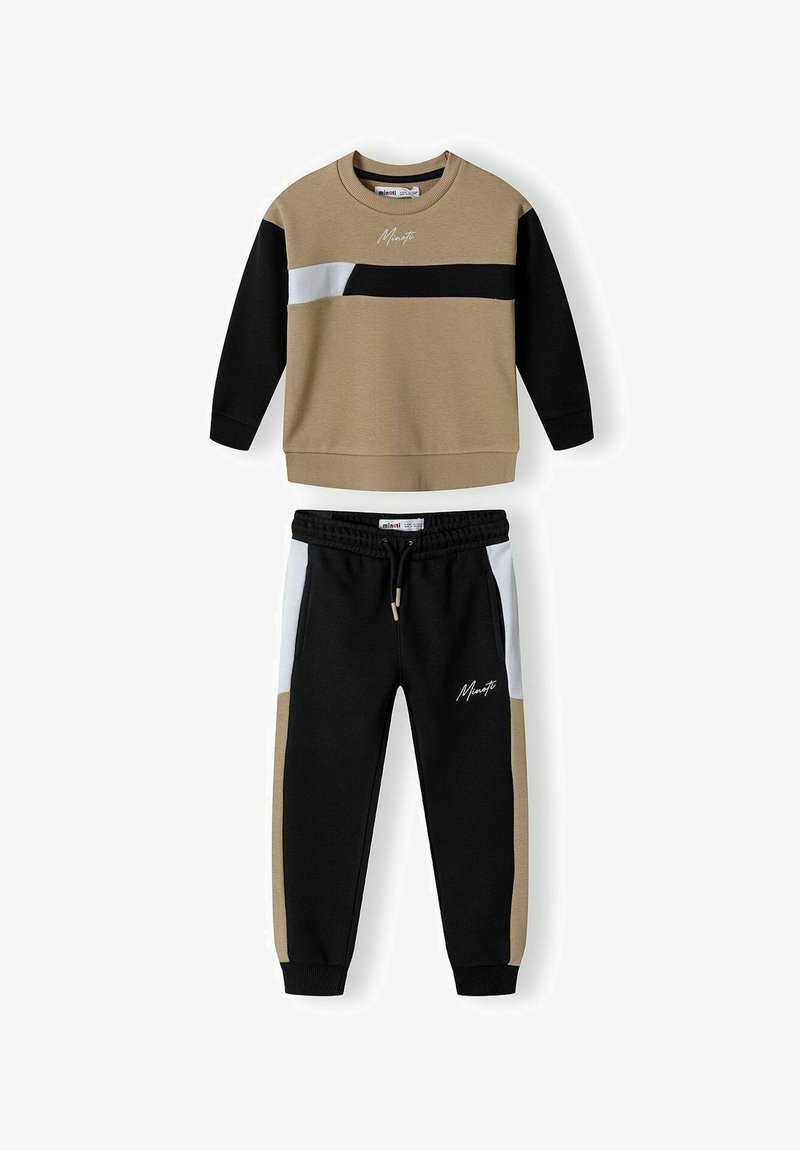 Minoti Set MINOTI CREW NECK AND JOGGERS SET - Survêtement - beige black/beige ...