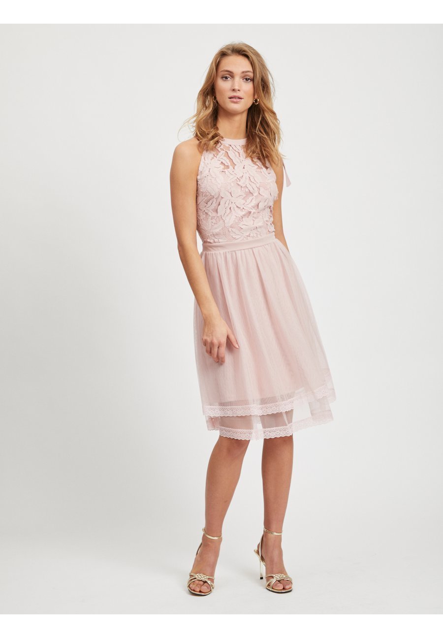 Vila Vizinna New Dress Cocktailkleid Festliches Kleid Pale Mauve Lila Zalando De 