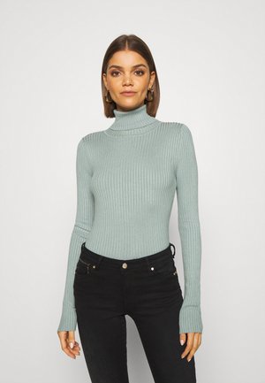 BASIC- RIBBED TURTLE NECK - Trui - light green