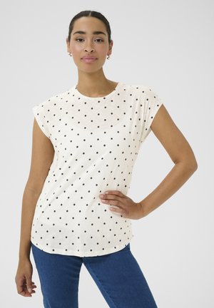KACLAUDI - T-shirts print - chalk w midnight marine dots