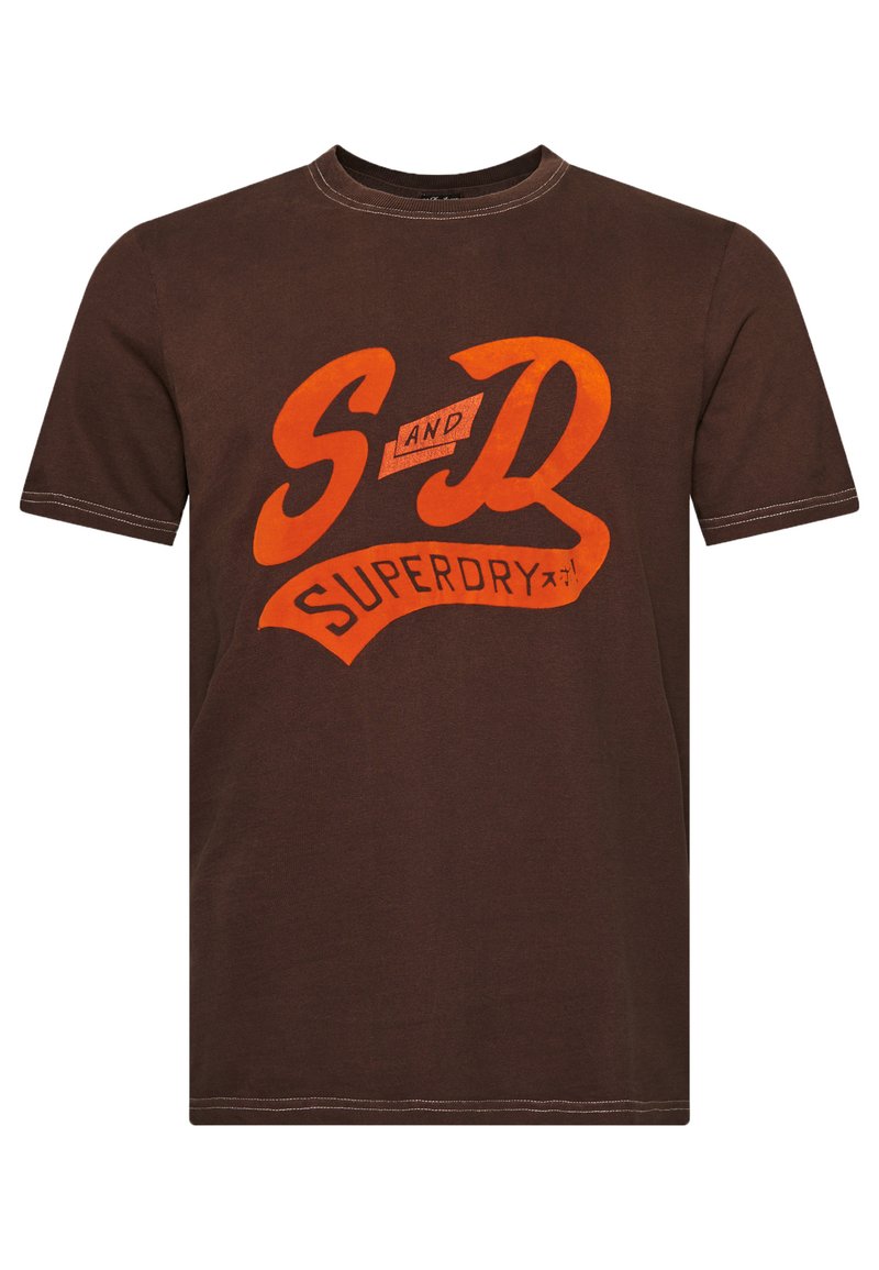 Superdry & Co T-shirt print bruin