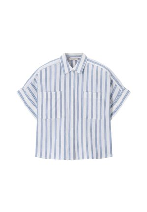 Sissy-Boy, SISSY-BOY GESTREIFTE MUSSELIN-BLUSE - WEISS - Chemisier - weiß