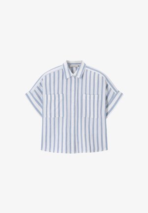 Sissy-Boy, SISSY-BOY GESTREIFTE MUSSELIN-BLUSE - WEISS - Chemisier - weiß