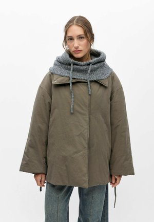Object, SCHLUPFMÜTZE ZOPFSTRICK - Balaclava - medium grey melange