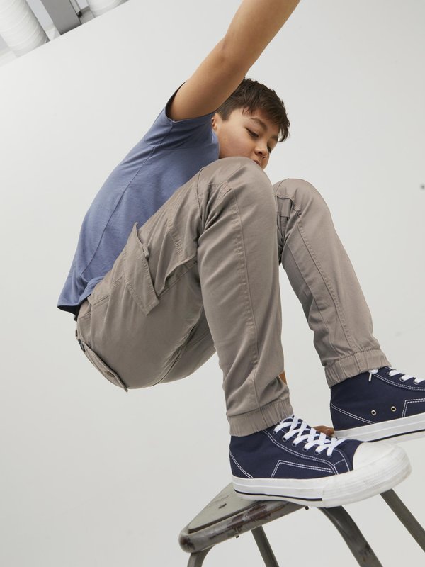 JJIPAUL JJFLAKE - Cargo trousers - beige2